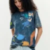 Bedrucktes Arty-T-Shirt Bedrucktes Arty-T-Shirt