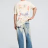 Bedrucktes Baumwoll-T-Shirt Bedrucktes Baumwoll-T-Shirt