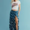 Bedrucktes Baumwoll-T-Shirt Bedrucktes Baumwoll-T-Shirt
