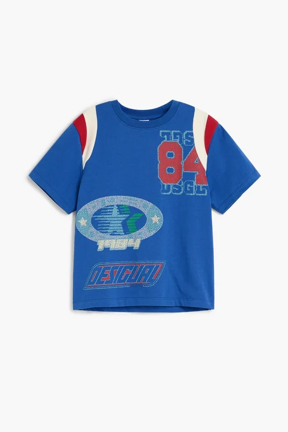 Bedrucktes Baumwoll-T-Shirt Bedrucktes Baumwoll-T-Shirt