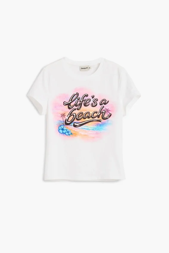 Bedrucktes Baumwoll-T-Shirt Bedrucktes Baumwoll-T-Shirt