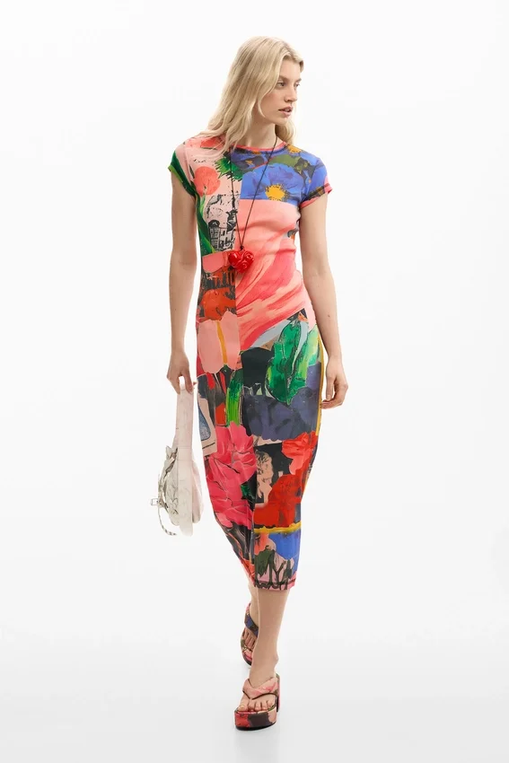 Bedrucktes, figurbetontes Kleid Bedrucktes, figurbetontes Kleid