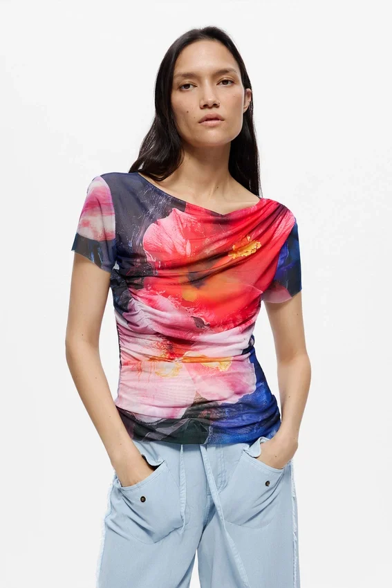 Bedrucktes Kurzarm-T-Shirt Bedrucktes Kurzarm-T-Shirt