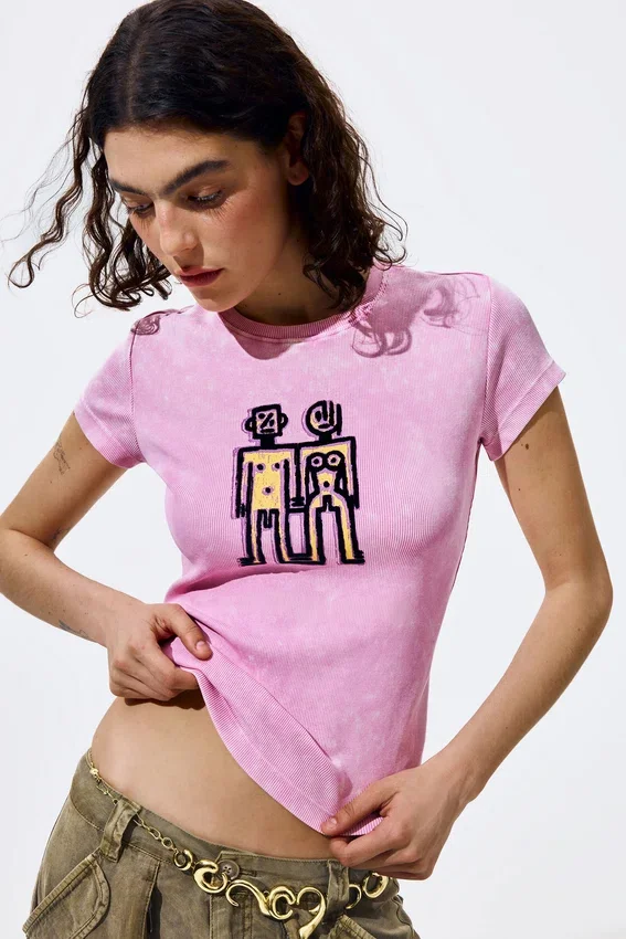 Bedrucktes Kurzarm-T-Shirt Bedrucktes Kurzarm-T-Shirt