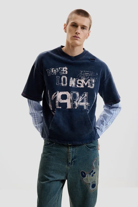 Bedrucktes Langarm-Sweatshirt Bedrucktes Langarm-Sweatshirt