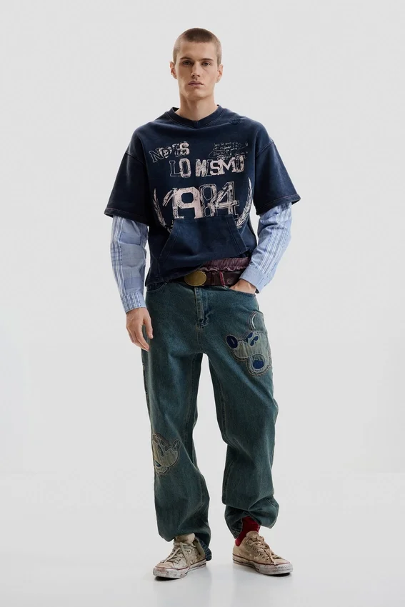 Bedrucktes Langarm-Sweatshirt Bedrucktes Langarm-Sweatshirt