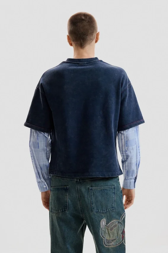 Bedrucktes Langarm-Sweatshirt Bedrucktes Langarm-Sweatshirt