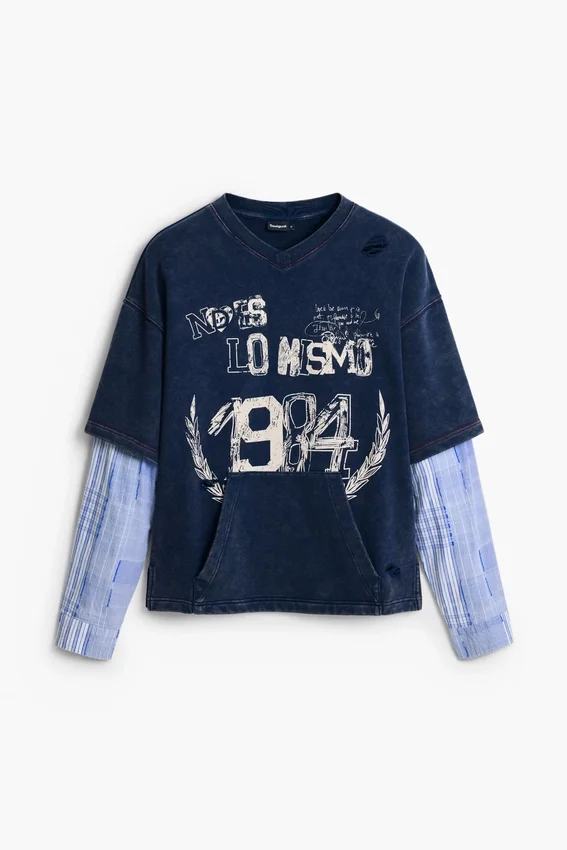Bedrucktes Langarm-Sweatshirt Bedrucktes Langarm-Sweatshirt