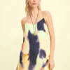 Bedrucktes langes Kleid