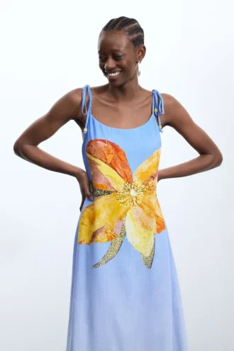 Bedrucktes langes Kleid Bedrucktes langes Kleid