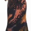 Bedrucktes langes Kleid