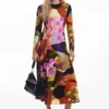 Bedrucktes Midikleid von M. Christian Lacroix Bedrucktes Midikleid von M. Christian Lacroix