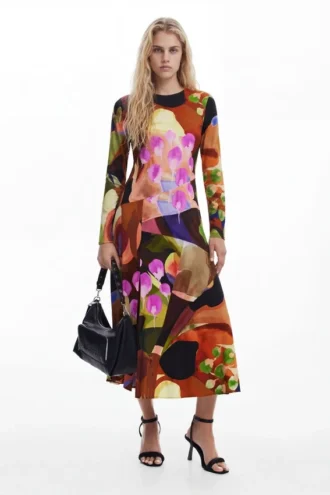 Bedrucktes Midikleid von M. Christian Lacroix Bedrucktes Midikleid von M. Christian Lacroix