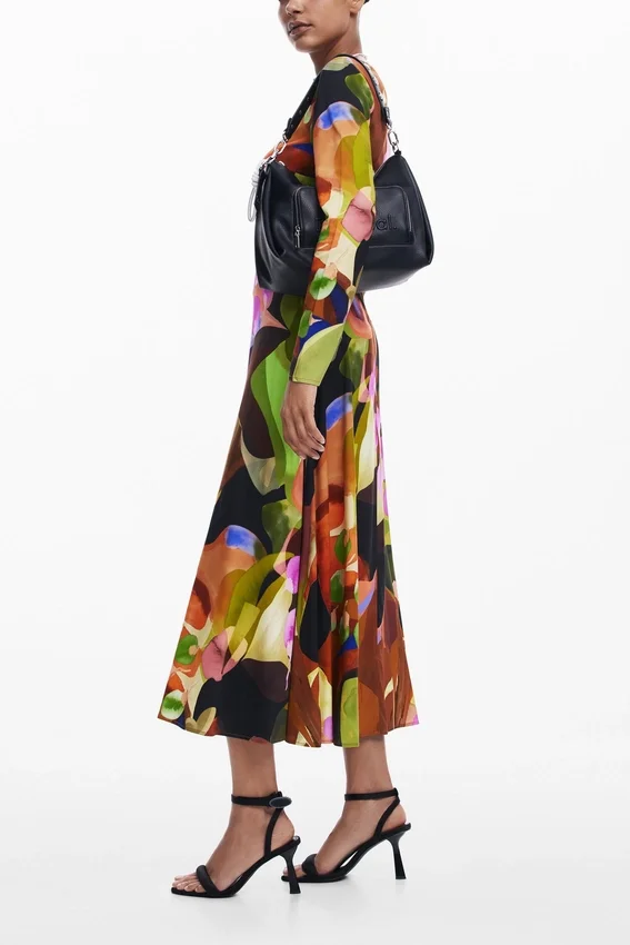 Bedrucktes Midikleid von M. Christian Lacroix Bedrucktes Midikleid von M. Christian Lacroix