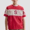 Bedrucktes Strick-T-Shirt Bedrucktes Strick-T-Shirt