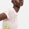 Bedrucktes Strick-T-Shirt Bedrucktes Strick-T-Shirt