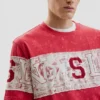 Bedrucktes Strick-T-Shirt Bedrucktes Strick-T-Shirt