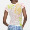 Bedrucktes Strick-T-Shirt Bedrucktes Strick-T-Shirt