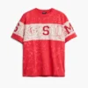Bedrucktes Strick-T-Shirt Bedrucktes Strick-T-Shirt