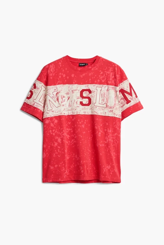 Bedrucktes Strick-T-Shirt Bedrucktes Strick-T-Shirt