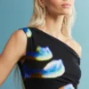 Bedrucktes Strickkleid von M. C. Lacroix Bedrucktes Strickkleid von M. C. Lacroix
