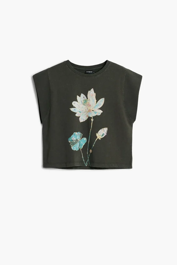 Bedrucktes T-Shirt aus 100 % Baumwolle Bedrucktes T-Shirt aus 100 % Baumwolle