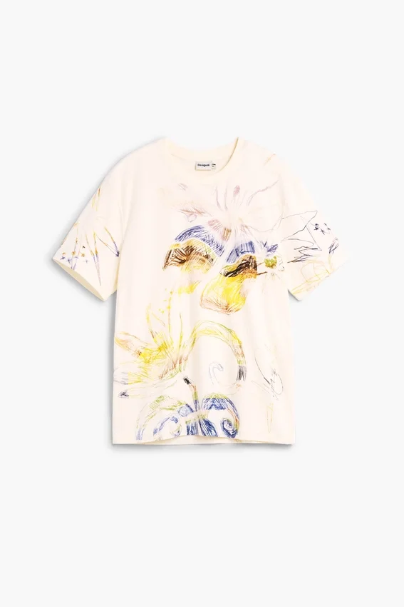 Bedrucktes T-Shirt mit Motiven Bedrucktes T-Shirt mit Motiven