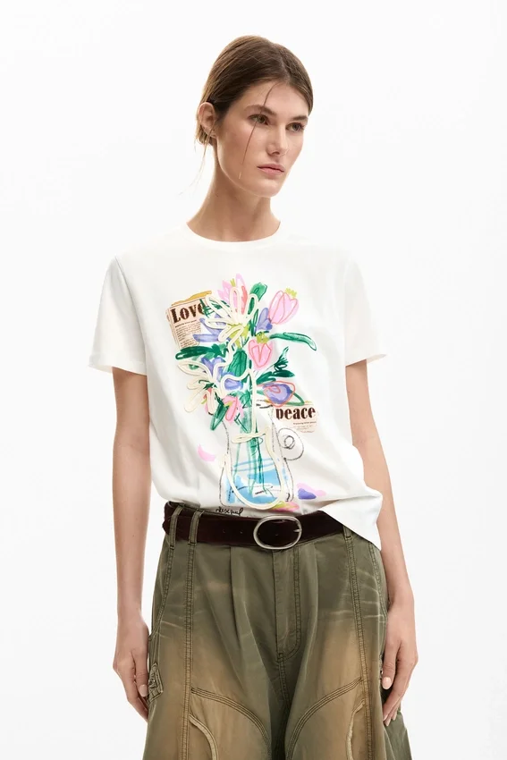 Bedrucktes T-Shirt Vase Bedrucktes T-Shirt Vase