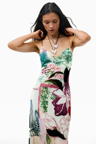 Bedrucktes Trägerkleid