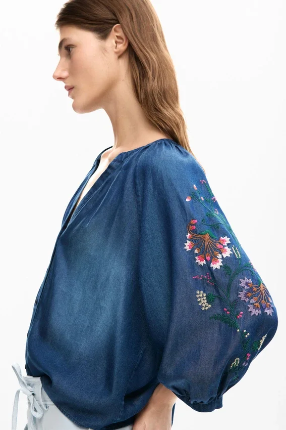 Bestickte Ballonbluse Bestickte Ballonbluse