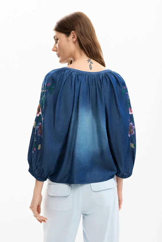 Bestickte Ballonbluse Bestickte Ballonbluse