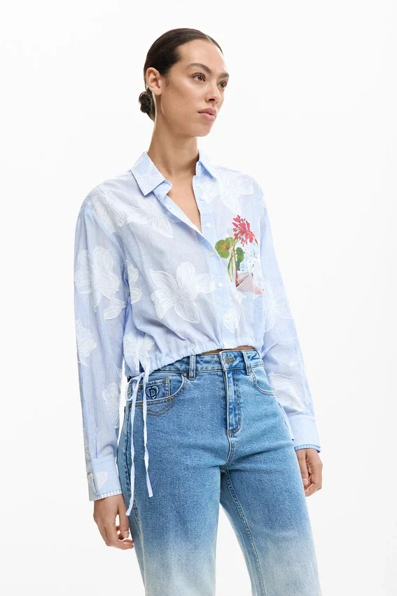 Bestickte Culotte-Jeans Bestickte Culotte-Jeans