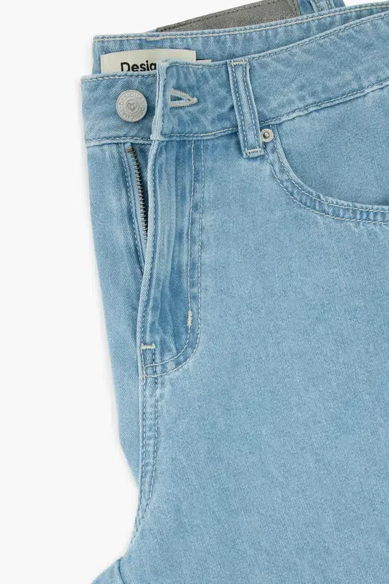 Bestickte Denim-Bermudas Bestickte Denim-Bermudas