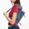 Bestickte Denim-Tasche Bestickte Denim-Tasche