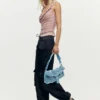 Bestickte Denim-Tasche Bestickte Denim-Tasche