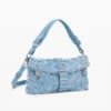 Bestickte Denim-Tasche Bestickte Denim-Tasche