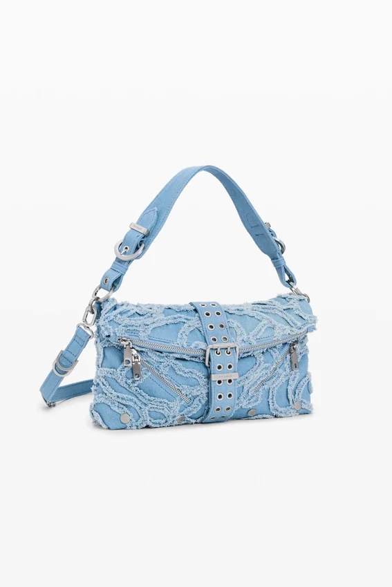 Bestickte Denim-Tasche Bestickte Denim-Tasche