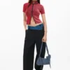 Bestickte Denim-Tasche Bestickte Denim-Tasche