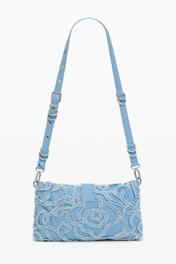 Bestickte Denim-Tasche Bestickte Denim-Tasche
