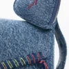Bestickte Denim-Tasche Bestickte Denim-Tasche