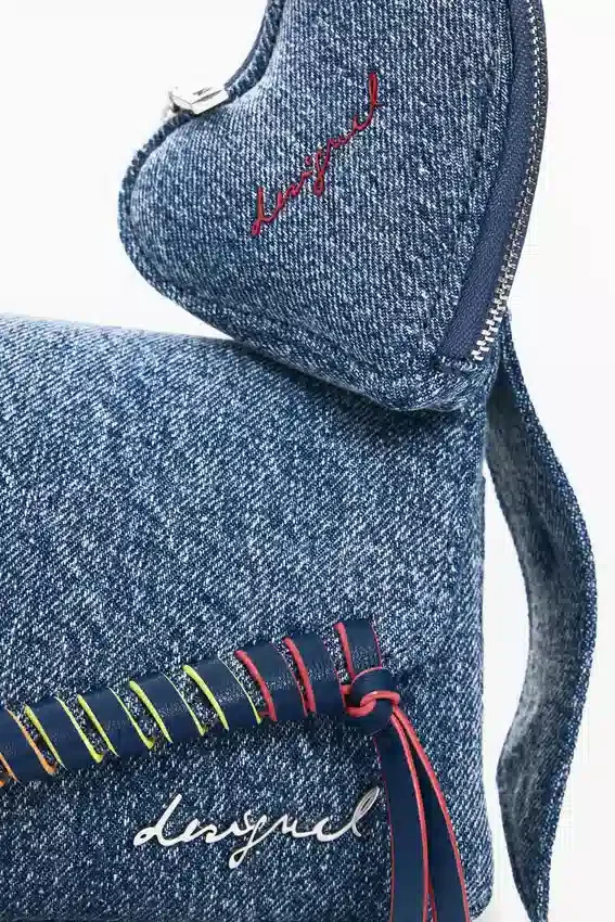 Bestickte Denim-Tasche Bestickte Denim-Tasche