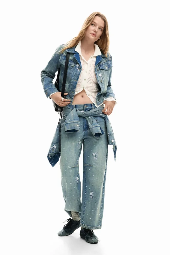 Bestickte Jeans Bestickte Jeans