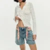 Bestickte Jeansshorts Bestickte Jeansshorts