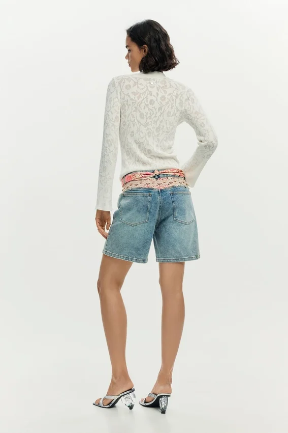 Bestickte Jeansshorts Bestickte Jeansshorts