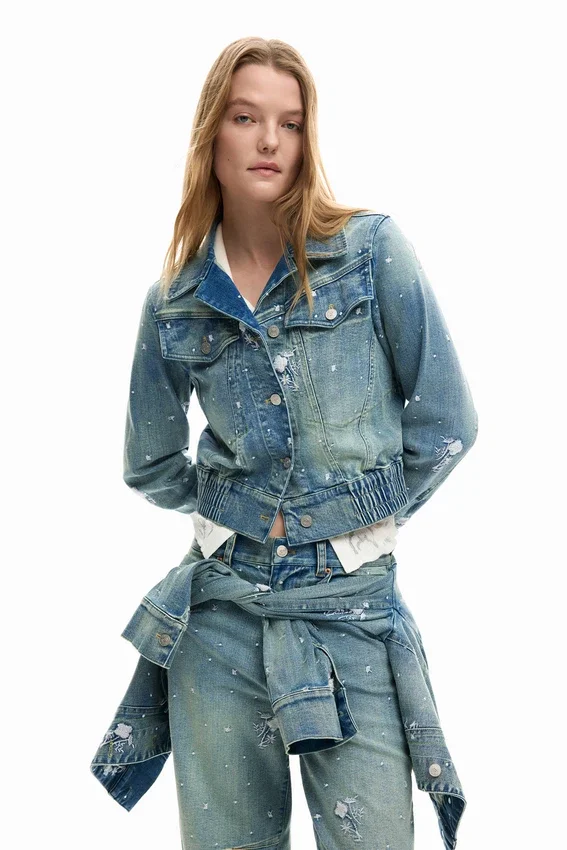 Bestickte Trucker-Jacke Bestickte Trucker-Jacke