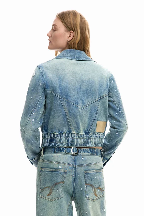 Bestickte Trucker-Jacke Bestickte Trucker-Jacke