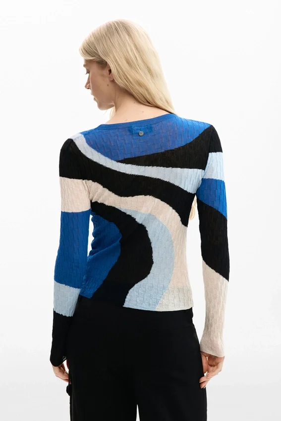 Blauer Strickpullover Blauer Strickpullover