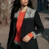 Blazer aus zwei Materialien Blazer aus zwei Materialien