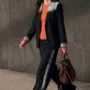Blazer aus zwei Materialien Blazer aus zwei Materialien