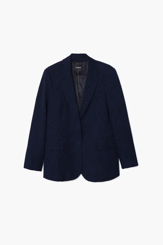 Blazer mit Blumenstickerei Blazer mit Blumenstickerei